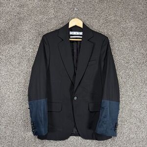 Authentic OFF-WHITE Parachute Sleeve Blazer Mens FITS 38R‎ Black 100% Silk Italy